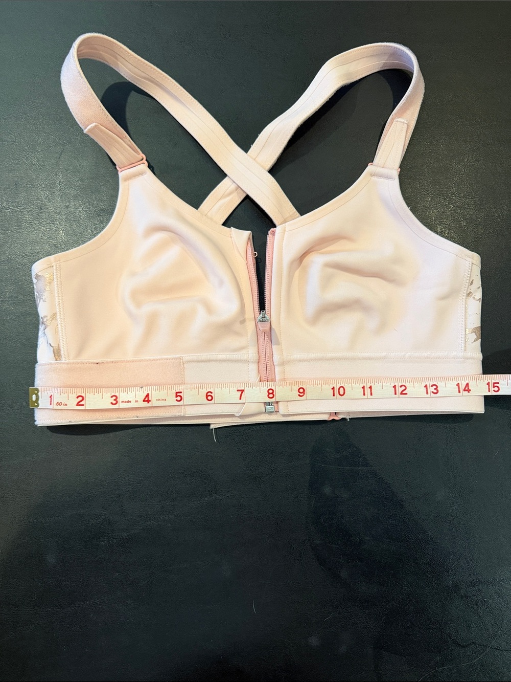 SHEFIT Light Blush Front-Zip High Support Sports Bra - Picture 5 of 5